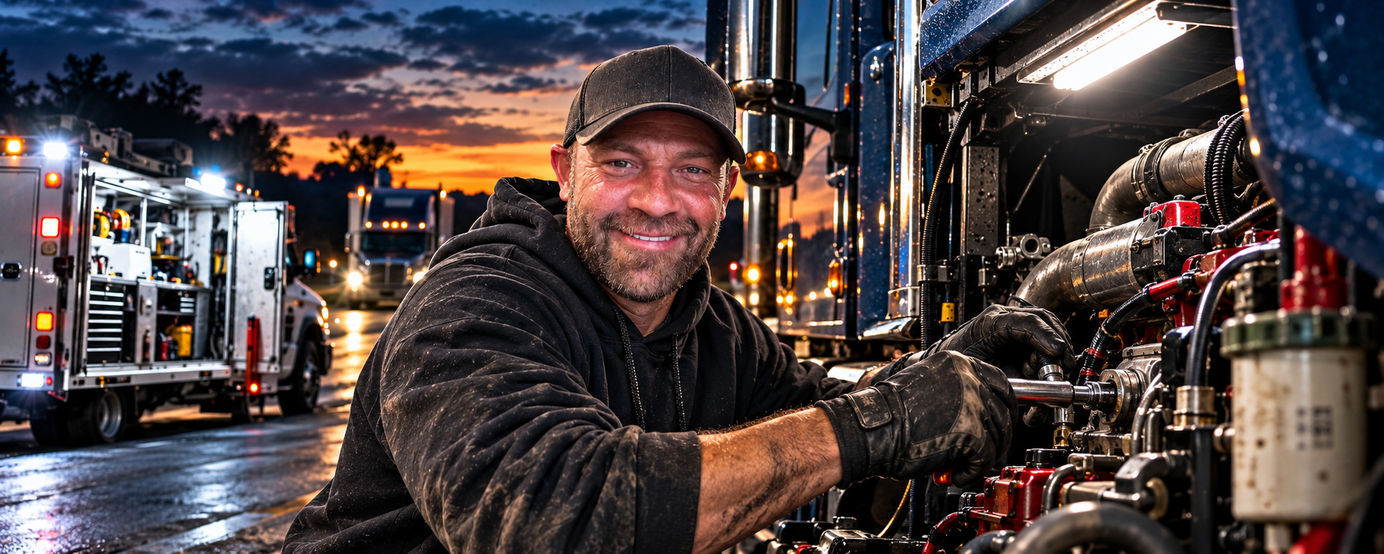 Roman Smith providing mobile semi truck repair